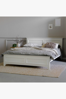 Fehér masszív fenyőfa provence ágy 180x200 cm